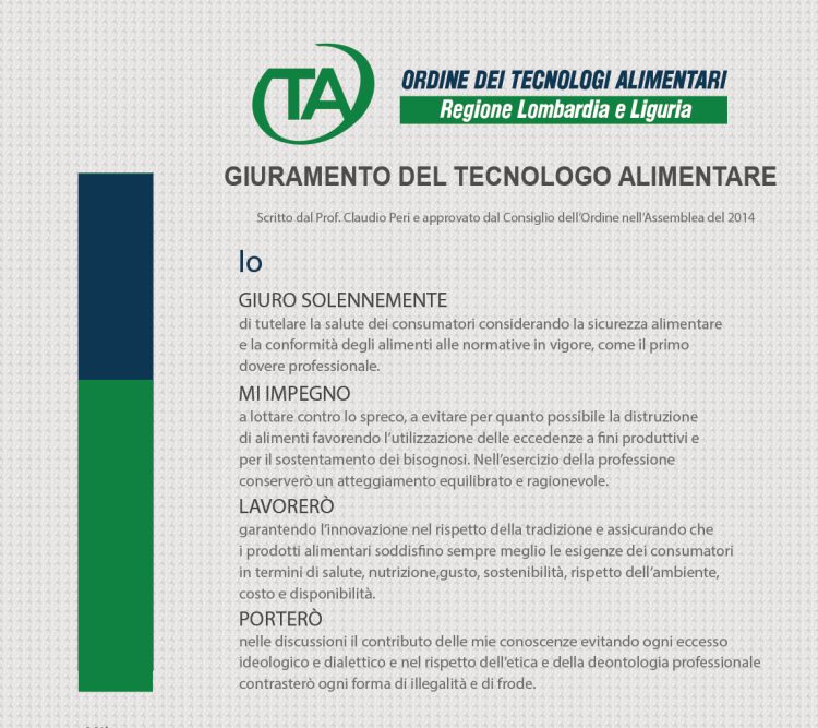 giuramento tecnologo alimentare