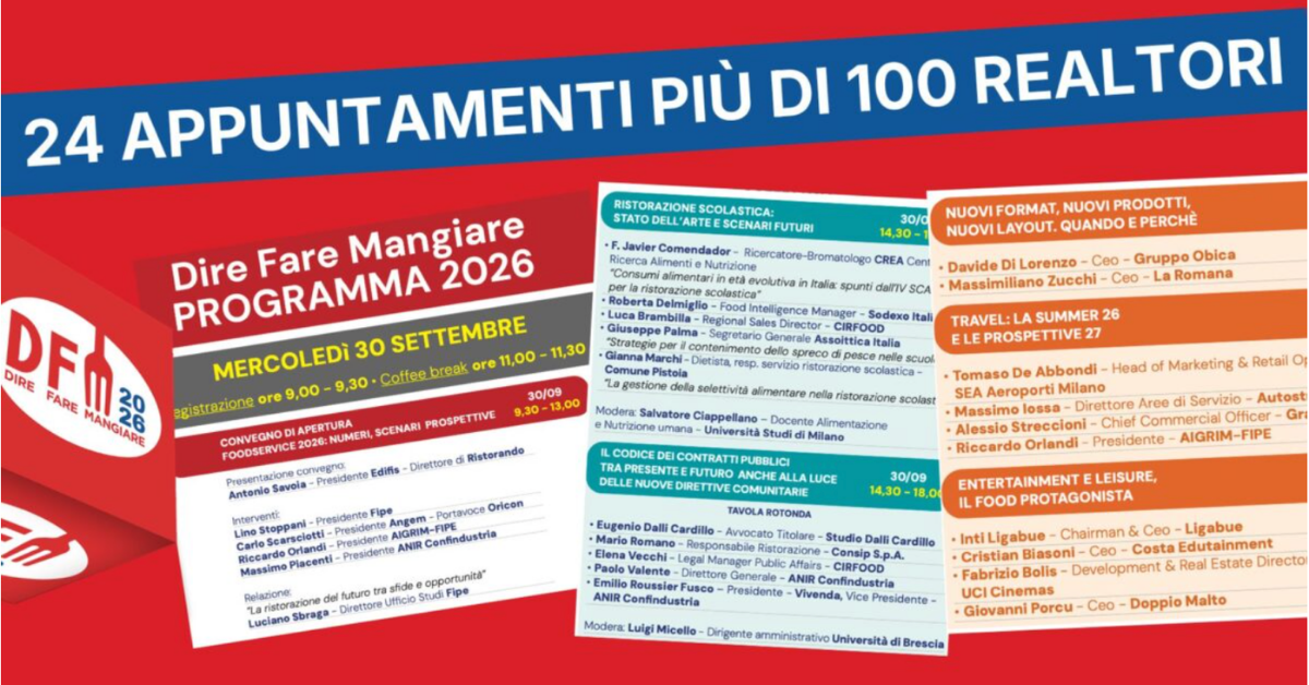 Locandina del convegno Dire Fare Mangiare