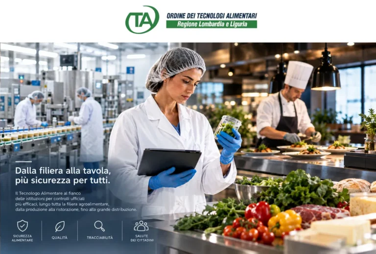 Locandina accordo stato regioni Otall Ordine dei tecnologi alimentari Lombardia e Liguria